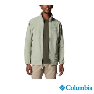 【Columbia 哥倫比亞】男款-超防曬UPF50防潑水風衣-灰綠(UWE71680GG/JS)