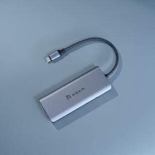 【ADAM 亞果元素】Hub A01s USB-C 六合一集線器 灰色(4K UHD 超強影像輸出)