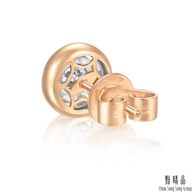 【點睛品】Daily Luxe 14分 炫幻星光 18K金鑽石耳環(單只)