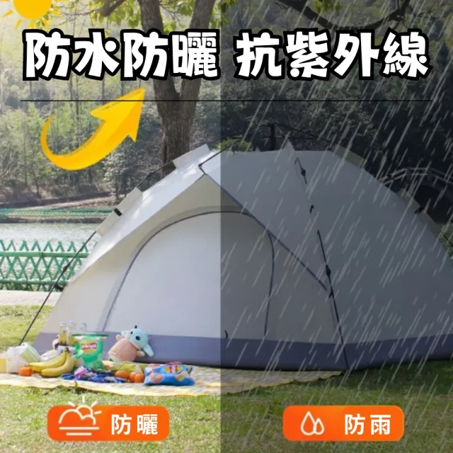 【Petvibe】2-3人全自動秒開液壓帳篷(速開帳篷/露營帳蓬/秒開帳/簡易帳篷/快速帳篷/野餐帳篷/自動帳篷)