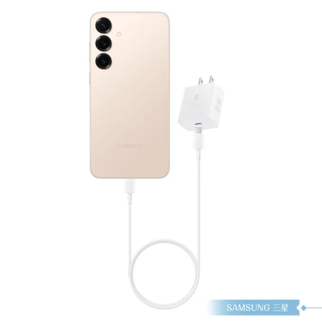 【Samsung 三星】原廠盒裝25W超快充T2510 + 三星製造 雙Type C線組(for S25 S24系列)