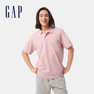 【GAP】男裝 短袖POLO衫-粉色(724983)