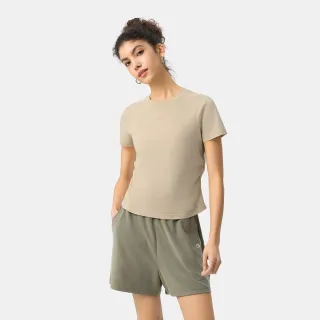 【GAP】女裝 Logo純棉圓領短袖T恤-卡其色(727402)