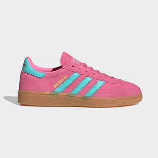 【adidas 愛迪達】HANDBALL SPEZIAL 運動休閒鞋(JS4083 女鞋 ORIGINALS百搭復古休閒鞋 馬卡龍色系 玫瑰粉)