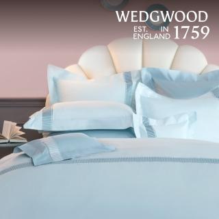 【WEDGWOOD】500織長纖棉 刺繡被套一件｜向日永恆 曙光藍(百貨款｜加大240x210cm)