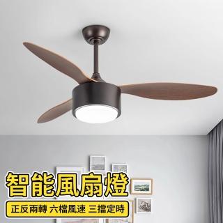 【Felsted 菲仕德】風扇燈 吊扇燈 電扇 吊扇 吊燈 變頻風扇 餐廳燈 客廳燈 復古吊扇 三色調光(110V 52吋)