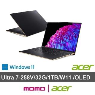 【Acer 宏碁】16吋 Ultra 7 OLED輕薄AI筆電(Swift/SF16-51-75BA/Ultra 7-258V/32G/1TB/W11/OLED)
