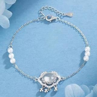 【LEESA】珍珠手鍊\925\手鍊\手鍊女\純銀手鍊\平安鎖\手環\飾品\高階感\輕奢\小眾設計\配飾\保