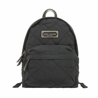 【MARC JACOBS】簡約黑小香風菱格紋布料小後揹包(M0016679-001)