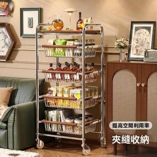 【G俏潔店】中古風零食推車 雙邊款 五層八抽(移動推車 置物架 收納架 夾縫置物架 零食收納架 預購15天)