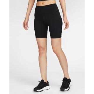 【NIKE 耐吉】短褲 緊身褲 運動褲 高腰 騎自行車 女 AS W NK DF ONE HR 8IN PKT SHOR 黑色(FZ6759010)