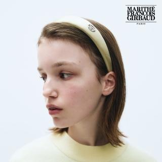 【MARITHE FRANCOIS GIRBAUD】官方旗艦 圓形金屬Logo緞面髮箍 MFG 髮飾(淺薄荷綠)