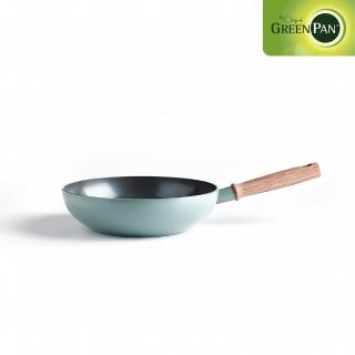 【GreenPan】鑽石陶瓷塗層不沾炒鍋 Mayflower 28cm(不含蓋/不挑爐具/不沾鍋/陶瓷)