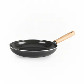 【GreenPan】GreenChef 鑽石陶瓷塗層不沾平煎鍋 東京木紋 28cm 鋯石黑(不含蓋/不挑爐具/不沾鍋/陶瓷)