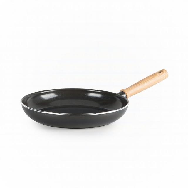 【GreenPan】GreenChef 鑽石陶瓷塗層不沾平煎鍋 東京木紋 28cm 鋯石黑(不含蓋/不挑爐具/不沾鍋/陶瓷)