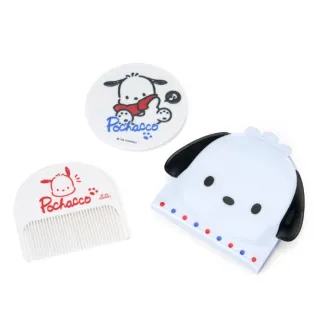 【小禮堂】Sanrio 三麗鷗 帕恰狗 鏡梳組附扣式收納包 生日換裝(平輸品)