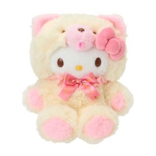 【小禮堂】Sanrio 三麗鷗 Hello Kitty 絨毛玩偶娃娃 奶油小熊(平輸品)