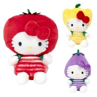 【小禮堂】Sanrio 三麗鷗 Hello Kitty 絨毛沙包玩偶娃娃 蔬菜款(平輸品)