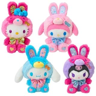 【小禮堂】Sanrio 三麗鷗 絨毛玩偶娃娃 2025蛋蛋幸福 Kitty 美樂蒂(平輸品)