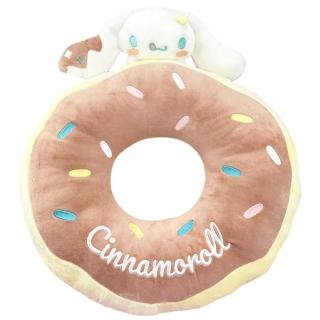 【小禮堂】Sanrio 三麗鷗 大耳狗 絨毛玩偶抱枕 甜甜圈款(平輸品)