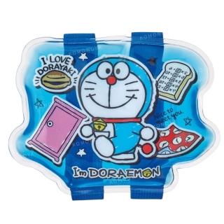 【小禮堂】Skater 哆啦A夢 透明果凍保冷劑附束帶 CLBB1 藍道具款(平輸品)