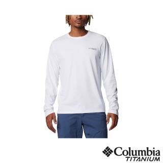 【Columbia 哥倫比亞】男款-超防曬UPF50快排長袖上衣-白色(UAE81790WT/JS)