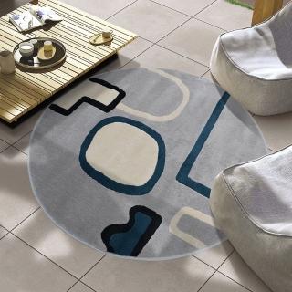 【範登伯格】土耳其圓形地毯-塗鴨灰(120cm圓)