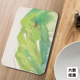 【怪獸】新銳設計師 10秒頂吸 軟式珪藻土吸水地墊-畢啾子(60x40cm)
