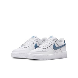 【NIKE 耐吉】運動鞋 休閒鞋 中大童 男鞋 女鞋 AIR FORCE 1 GS 經典 抓地力 皮革 AF1 白藍色(FV5948121)