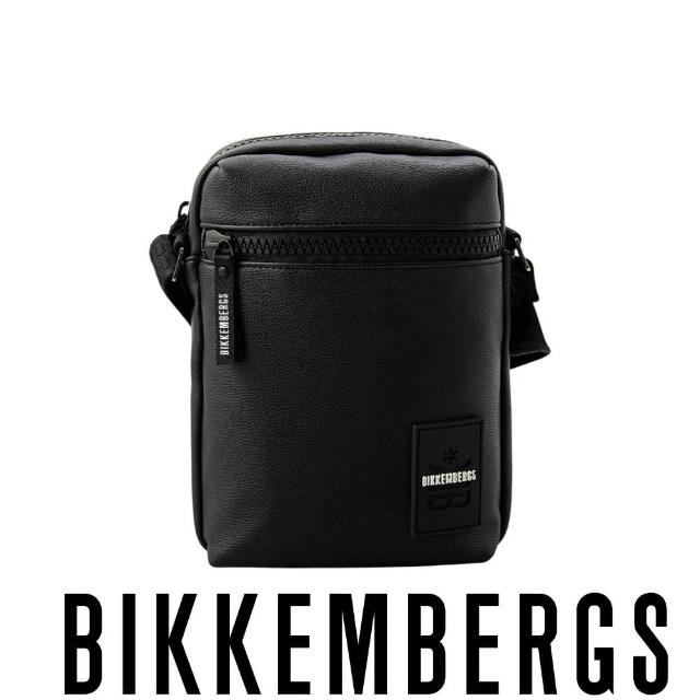 【Bikkembergs】義大利原裝進口 頂級皮革肩背包 930P(黑色)