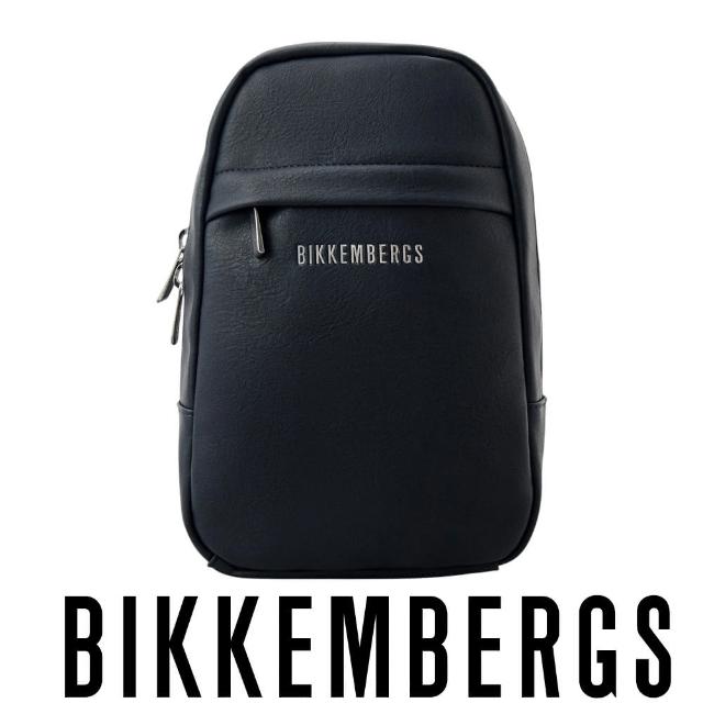 【Bikkembergs】義大利原裝進口 限量3折 頂級皮革斜背包 970P 全新專櫃展示品(深藍色)