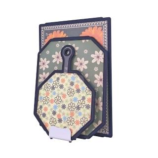 【PAWIE】韓國精品華麗風雙面抗菌砧板4件套組(防滑砧板/抗菌切菜板/雙面砧板/不吸水砧板/防溢砧板)
