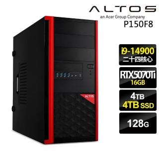【Acer 宏碁】i9 二十四核心 水冷工作站(Altos P150F8/i9-14900/128G/4TB+4TB SSD/RTX5070Ti-16G/W11P)