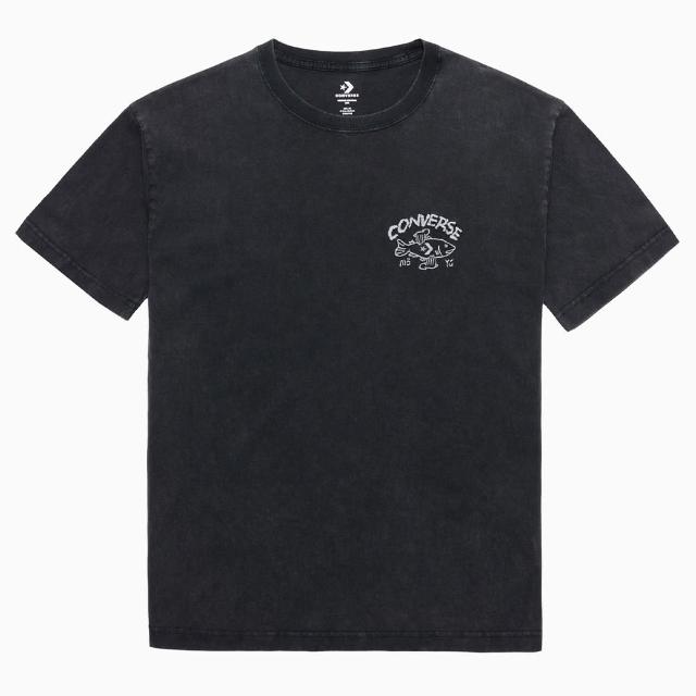 【CONVERSE】短袖上衣 男 COMERCIAL GRAPHIC TEE 黑 10028727-A02