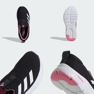 【adidas 愛迪達】懶人鞋 Cloudfoam Move Lounger 女鞋 黑 白 粉紅 套入式 健走 休閒鞋(ID6516)