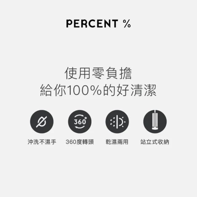 【PERCENT 百潔】QUICK MOP 免手洗高效平板拖把 短柄除塵滾輪 除塵紙