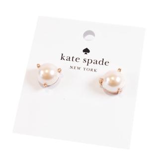 【KATE SPADE】Rise And Shine 珍珠耳釘-玫瑰金