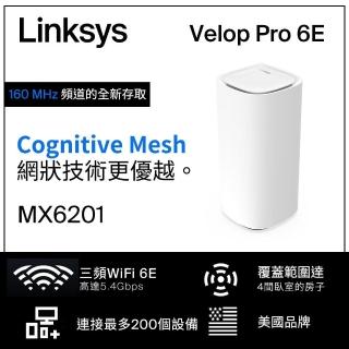 【Linksys】Velop Pro AXE5400 WiFi 6E 三頻 無線網狀路由器 一入(MX6201-AH)