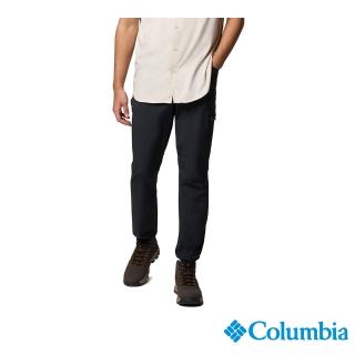 【Columbia 哥倫比亞】男款-涼感防潑長褲-黑色(UAE58060BK/JS)