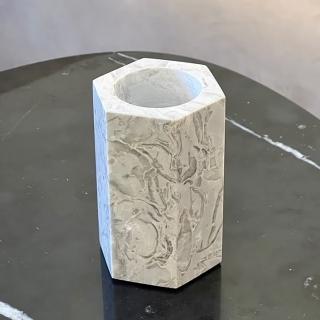 【Finara 費納拉】自然奢華-霸王花大理石六邊形置物杯
