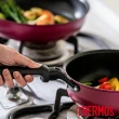 【THERMOS 膳魔師】厚鑄耐摩不沾鍋單柄平底鍋28cm(KFM-028-R)