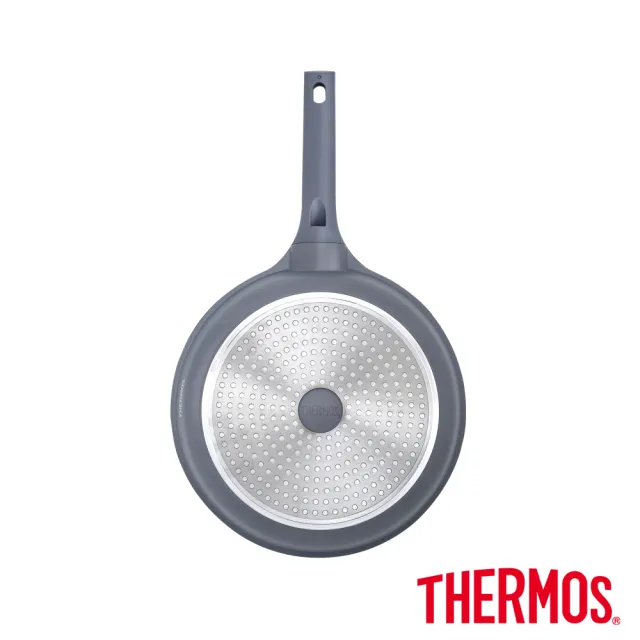 【THERMOS 膳魔師】獨家2入_mo獨家新一代星曜不沾鍋單柄壓鑄平底鍋28cm+雙耳湯鍋24cm(TFC-F28N+TFC-W24N)