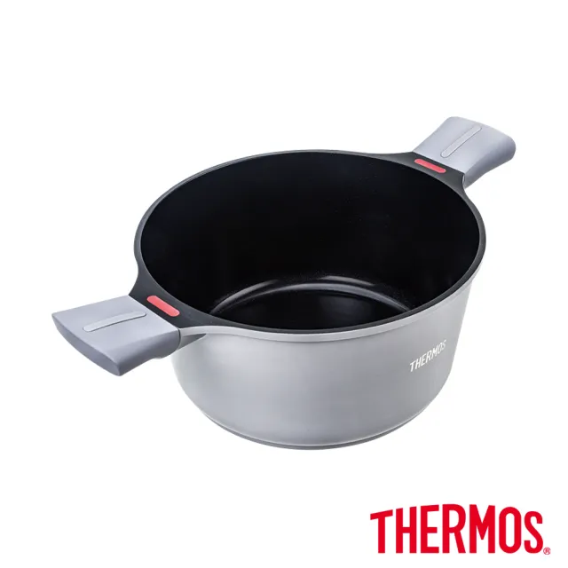 【THERMOS膳魔師】獨家專售_新一代星曜不沾鍋單柄壓鑄平底鍋28cm+雙耳湯鍋24cm(TFC-F28N+TFC-W24N)