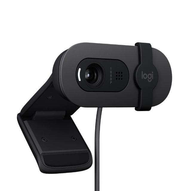 【Logitech 羅技】BRIO 100網路攝影機Webcam(石墨灰)