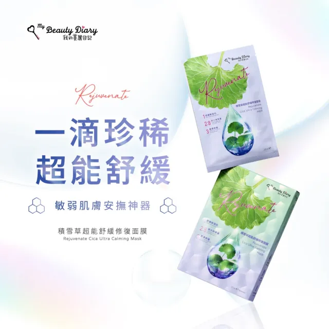 【我的美麗日記】官方直營 積雪草超能舒緩修復面膜5入