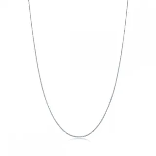 【點睛品】機織素鍊 18K白金項鍊(40cm)