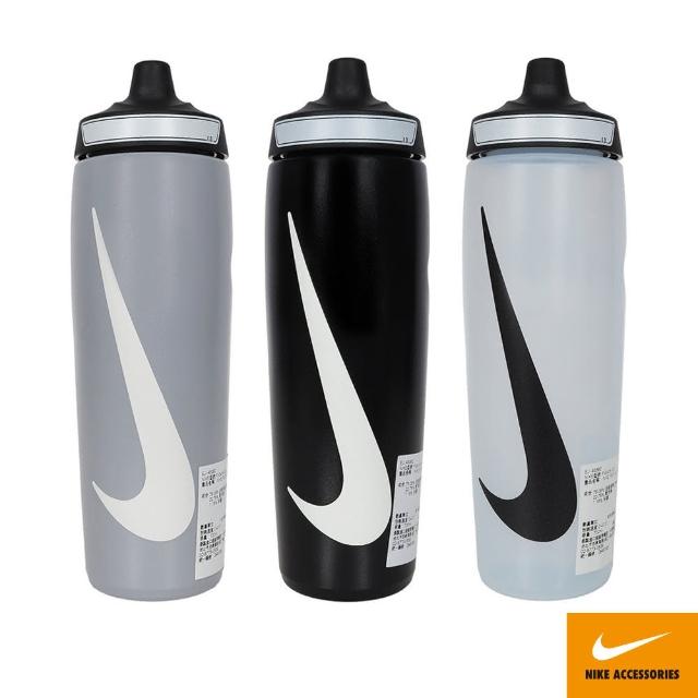 【NIKE 耐吉】REFUEL BOTTLE擠壓水壺24OZ N100766609124黑/12524霧白/08624灰(擠壓式 瓶蓋可標名字)