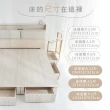 【藤原傢俬】白梧桐雙USB貓抓皮6抽床組3.5尺單人加大(雙USB貓抓床頭+新6抽床底/床架+白色戀人床墊)
