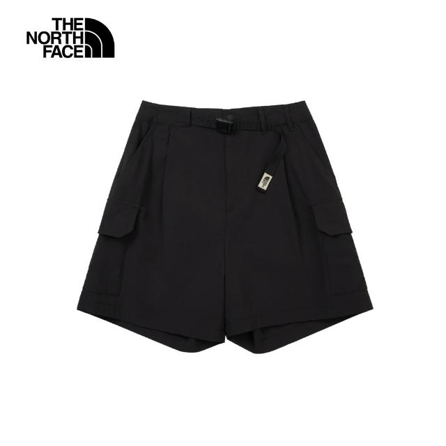 【The North Face 官方旗艦】北面女款黑色UPF防曬短褲｜8C11JK3