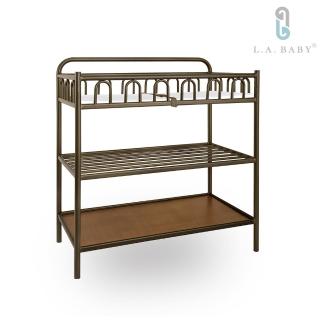 【L.A. Baby】San Benito 嬰幼兒更衣台尿布台 床邊收納 三色可選(銅色 銀色 白色)